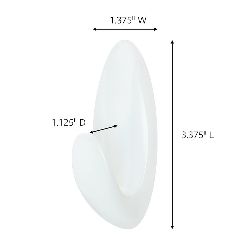 كوماند BATH18-6ES-INACT مجموعة خطاف منشفة حمام خالية من التلف، مقاس متوسط، بلوري - Image 2
